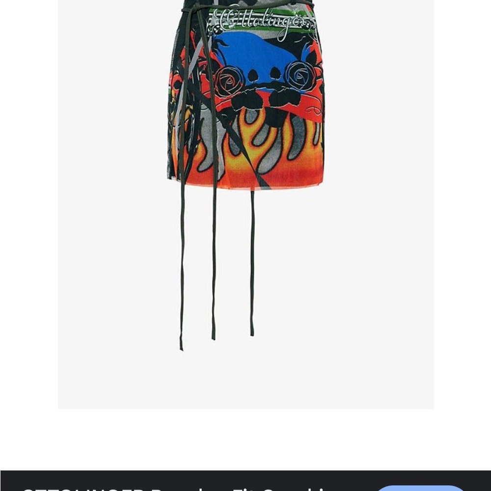 Ottolinger mesh Multicolor Graphic Pencil Skirt